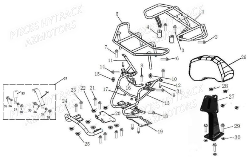 Porte Bagages Pi Ces Hytrack Neuves Pi Ces Quad Hy Stl Eps Pi Ces