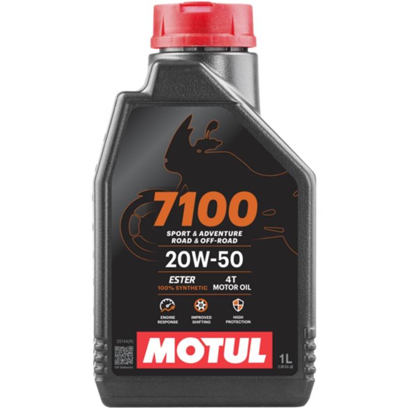 HUILE MOTEUR 4T MOTUL 7100 20W50 (1L) 104103 - HUILE MOTEUR 4T MOTUL 7100 20W50 (1L) - 4T 100% Synthetic 1L
 origine MOTUL 