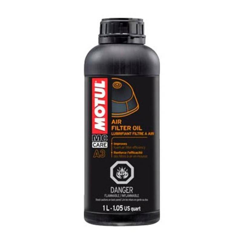 LUBRIFIANT FILTRE A AIR MOTUL A3 AIR FILTER OIL (BIDON 1L) LUBRIFIANT FILTRE A AIR MOTUL A3 AIR FILTER OIL (BIDON 1L) origine MOTUL -DISPO