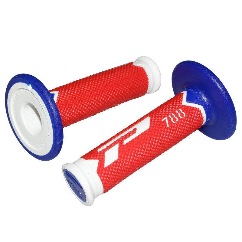 REVETEMENT POIGNEE PROGRIP OFF ROAD 788 TRIPLE DENSITE SPECIAL EDITION BLANC/ROUGE/BLEU 115mm (PAIRE) (CROSS/MX) REVETEMENT POIGNEE PROGRIP OFF ROAD 788 TRIPLE DENSITE SPECIAL EDITION BLANC/ROUGE/BLEU 115mm (PAIRE) (CROSS/MX) origine BETA -DISPO