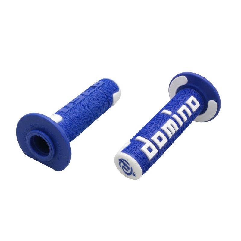 REVETEMENT POIGNEE DOMINO OFF ROAD A360 BLEU/BLANC (120 mm) (PAIRE) -DOMINO ORIGINE- REVETEMENT POIGNEE DOMINO OFF ROAD A360 BLEU/BLANC (120 mm) (PAIRE) -DOMINO ORIGINE- origine BETA -DISPO