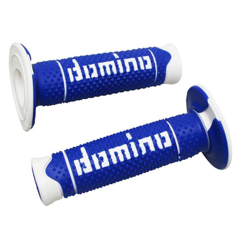 REVETEMENT POIGNEE DOMINO OFF ROAD A260 BLEU/BLANC (120 mm) (PAIRE) -DOMINO ORIGINE- REVETEMENT POIGNEE DOMINO OFF ROAD A260 BLEU/BLANC (120 mm) (PAIRE) -DOMINO ORIGINE- origine BETA -DISPO