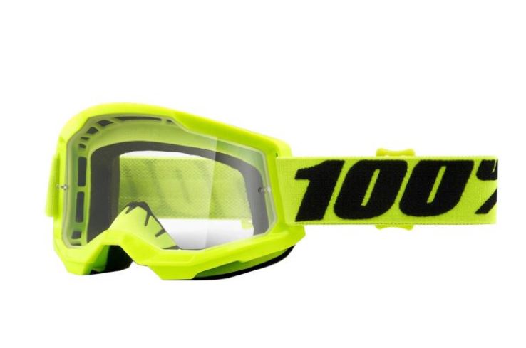 LUNETTES CROSS 100% STRATA JAUNE FLUO MASQUE/LUNETTES CROSS 100% ADULTE STRATA 2 ESSENTIAL JAUNE FLUO ECRAN INCOLORE/TRANSPARENT ANTI-BUEE/ANTI-RAYURES
Nom Du Produit	MASQUE
Nom Du Produit Associé	LUNETTES DE CASQUE
Utilisation Du Produit	TOUS
Type	CROSS
Modèle Du Produit	STRATA 2
Identité	ADULTE
Version	ESSENTIAL
Couleur	JAUNE FLUO
Sous-Famille Produit	LUNETTES
Famille Produit	EQUIPEMENTS PILOTE (MOTORISE)
Conditionnement	(VENDU A L