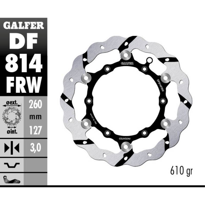 DISQUE FLOTTANT WAVE GALFER 260x3mm BETA 250/300/390/400/450/498 RR - 2012/18 DISQUE FLOTTANT WAVE GALFER 260x3mm BETA 250/300/390/400/450/498 RR - 2012/18 origine BETA -DISPO