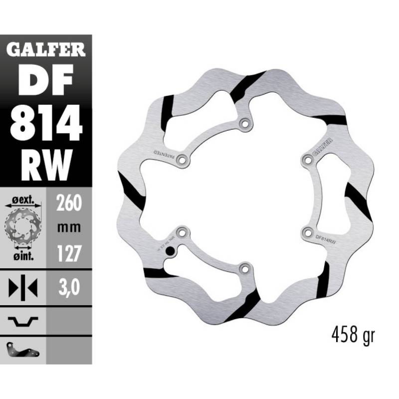 DISQUE FIXE WAVE GALFER 260x3mm BETA 250/300/390/400/450/498 RR - 2012/2018