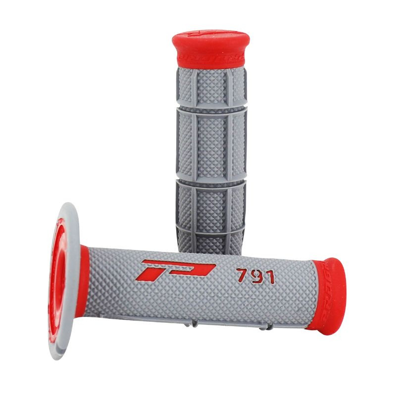 REVETEMENT POIGNEE PROGRIP MOTO OFF ROAD 791 DOUBLE DENSITE BASE ROUGE/GRIS CLOSED END 115mm (CROSS/MX) (PAIRE) REVETEMENT POIGNEE PROGRIP MOTO OFF ROAD 791 DOUBLE DENSITE BASE ROUGE/GRIS CLOSED END 115mm (CROSS/MX) (PAIRE) origine BETA 