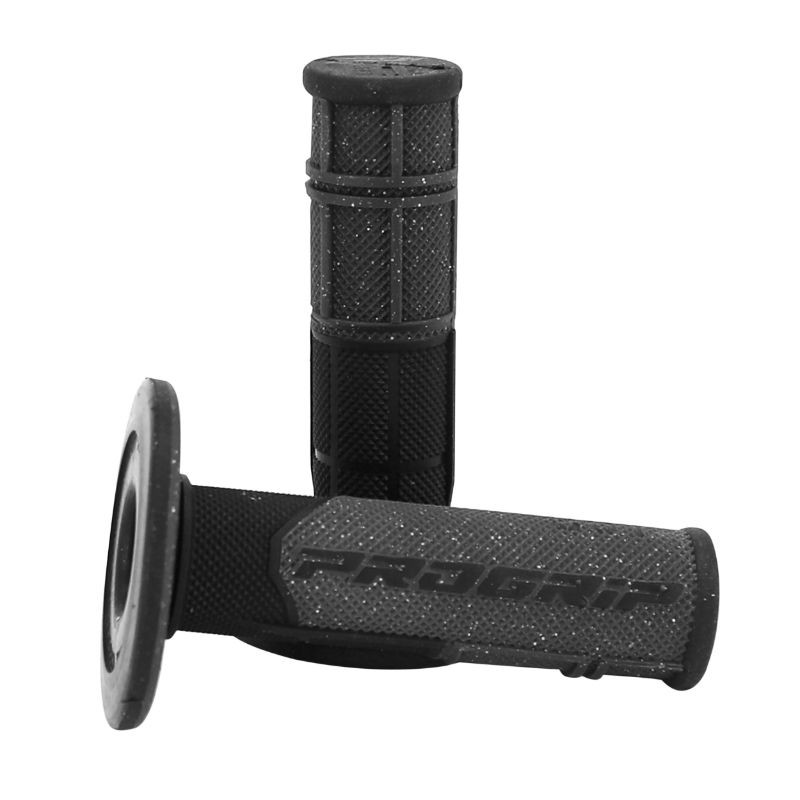 REVETEMENT POIGNEE PROGRIP MOTO OFF ROAD 801 CARBON GEL BASE NOIR/CARBONE CLOSED END 115mm (CROSS/MX) (PAIRE)