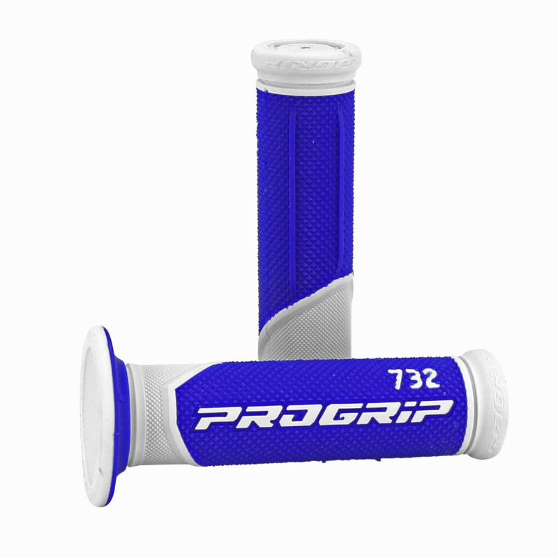 REVETEMENT POIGNEE PROGRIP SCOOTER ON ROAD 732 DOUBLE DENSITE BLANC/BLEU CLOSED END 125mm (PAIRE) REVETEMENT POIGNEE PROGRIP SCOOTER ON ROAD 732 DOUBLE DENSITE BLANC/BLEU CLOSED END 125mm (PAIRE) origine BETA 