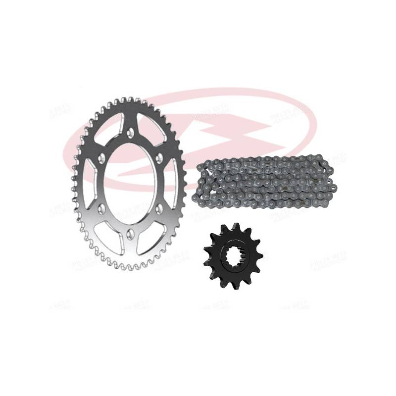 KIT CHAINE 13X49/520-114 BETA 200/250/300 RR 2T (2013-2020) 390 RR 4T (2015-2019) CHAINE 520 FEZO O RING.RENFORCEE avec Attache Rapide.