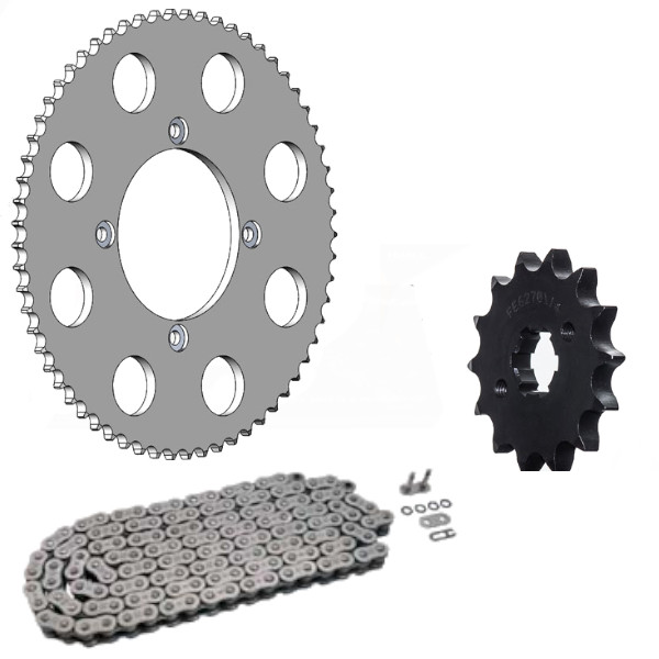 KIT CHAINE ALU RR 125 4T (ADAPTABLE) 14X63/428KRO (QUALITE O RING RENFORCEE) KIT CHAINE ALU RR 125 4T (ADAPTABLE) 14X63/428KRO (QUALITE O RING RENFORCEE)avec Attache Rapide. origine BETA 