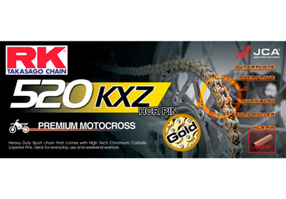 CHAINE 520 CHAINE GOLD MOTOCROSS SUPER RENFORCEE 114 MAILLONS avec Attache Rapide. CHAINE RK GB520KXZ CHAINE 520 CHAINE GOLD MOTOCROSS SUPER RENFORCEE 114 MAILLONS avec Attache Rapide. CHAINE RK GB520KXZ origine BETA 