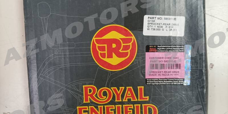 585311/E - COURONNE AR 36T  (Royal Enfield) COURONNE AR GT 535 (E4) origine ROYAL ENFIELD -DISPO