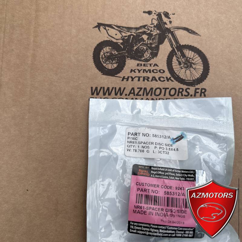 585312/A - ENTRETOISE  (Royal Enfield) ENTRETOISE GT 535 (E4) origine ROYAL ENFIELD -DISPO