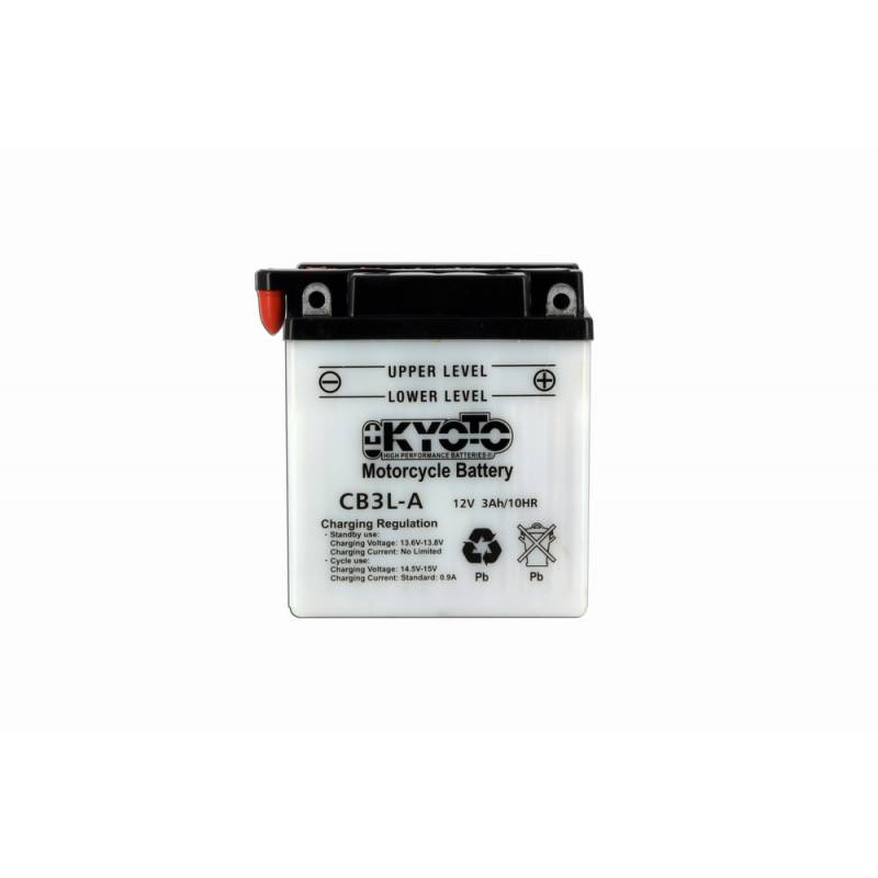 Kyoto - Batterie YB3L-A Livrée Avec Pack Acide Batterie Yb3l-a 
L 99mm W 57mm H 111mm
12v 3ah Acide 0,24l origine AZMOTORS 