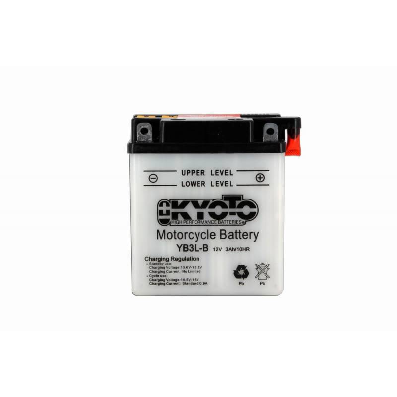 Kyoto - Batterie YB3L-B Livrée Avec Pack Acide Batterie Yb3l-b
L 99mm W 57mm H 111mm
12v 3ah Acide 0,24l origine AZMOTORS 