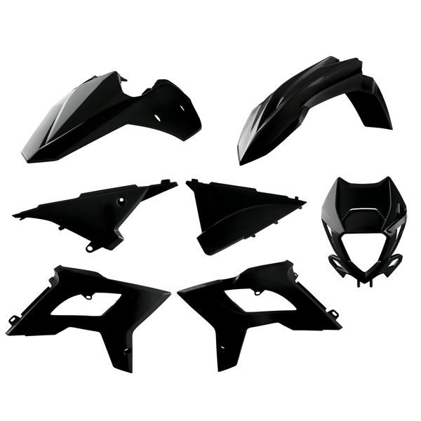 KIT PLASTIQUES RESTYLING BETA ENDURO RR 2013-17 POLISPORT NOIR BETA RR 2T,4T - ENDURO KIT PLASTIQUES RESTYLING POLISPORT NOIR- MODÈLES 2013-17 origine BETA -DISPO