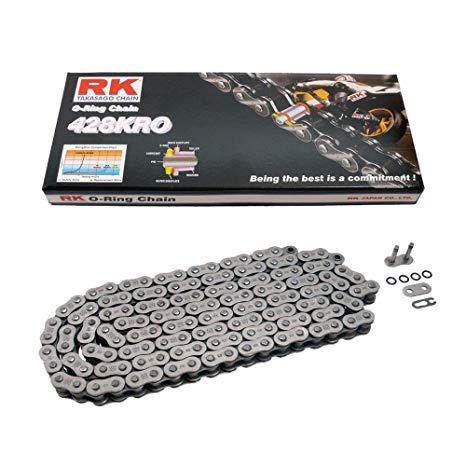 CHAINE RK 428KRO O RING RENFORCEE 124 MAILLONS avec Attache Rapide CHAINE RK 428KRO O RING RENFORCEE 124 MAILLONS avec Attache Rapide origine KEEWAY 