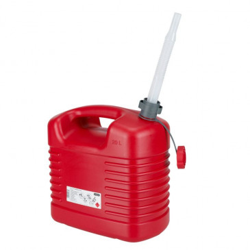 JERRYCAN/BIDON ESSENCE/CARBURANT PRESSOL EN POLYETHYLENE ROUGE AVEC BEC FLEXIBLE 20L JERRYCAN/BIDON ESSENCE/CARBURANT PRESSOL EN POLYETHYLENE ROUGE AVEC BEC FLEXIBLE 20L origine AZMOTORS 