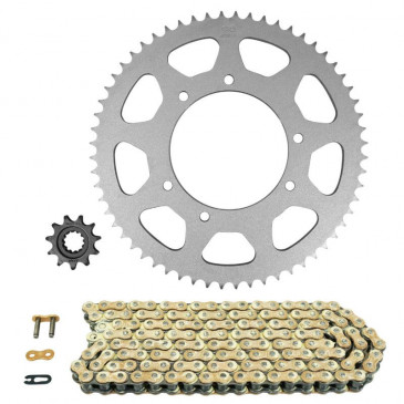 KIT CHAINE ADAPTABLE HM 50 CRM DERAPAGE 2003-2016 428 11x60 (DEMULTIPLICATION ORIGINE)