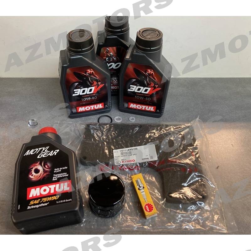 KIT HUILE MOTUL 300V 4T 10W-40 (3L) + MOTYLGEAR (1L) POUR UXV 700 AVEC KIT ENTRETIEN MOTEUR  origine  