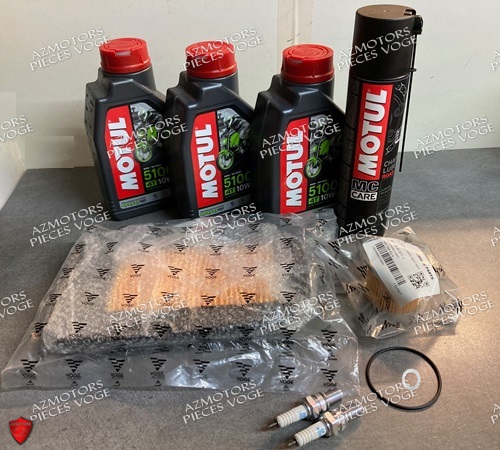 KIT REVISION FILTRES COMPLET VOGE 650 DS/DSX + HUILE MOTUL 5100 10W40 (3L)