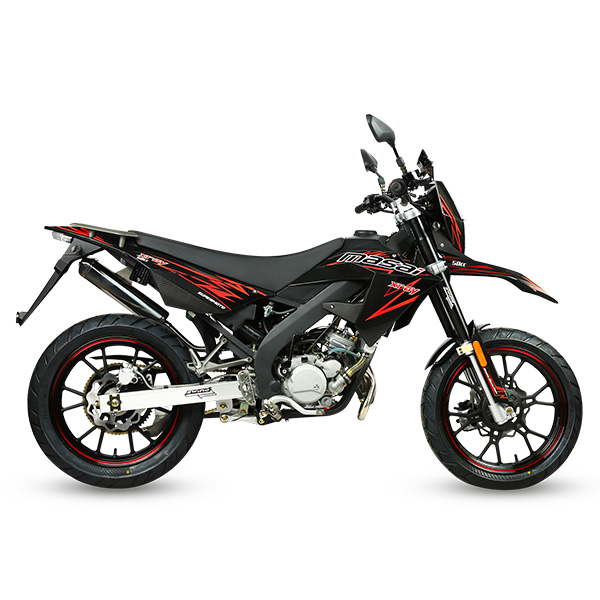 MOTO Masai SUPERMOTARD X-RAY 50 VUE 4 MOTO Masai SUPERMOTARD X-RAY 50 NOIR * hors frais de mise en route et d`immatriculation.

 origine MASAI 