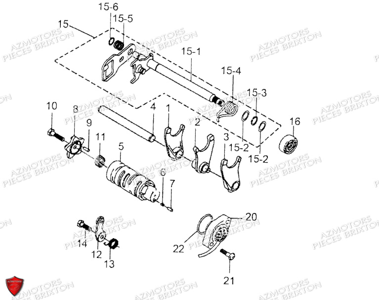 ARBRE DE SELECTION BRIXTON 125 BX ABS CBS E5