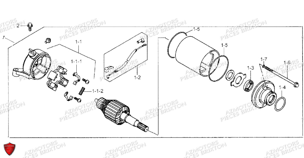 DEMARREUR ELECTRIQUE BRIXTON 125 BX ABS CBS E5