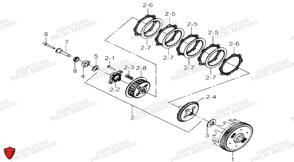 EMBRAYAGE BRIXTON 125 BX ABS CBS E5