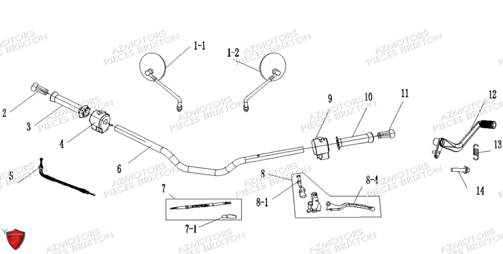 GUIDON BRIXTON 125 BX ABS CBS E5