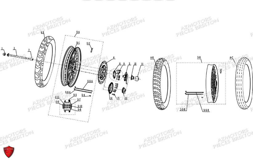 ROUE AVANT BRIXTON 125 BX ABS CBS E5