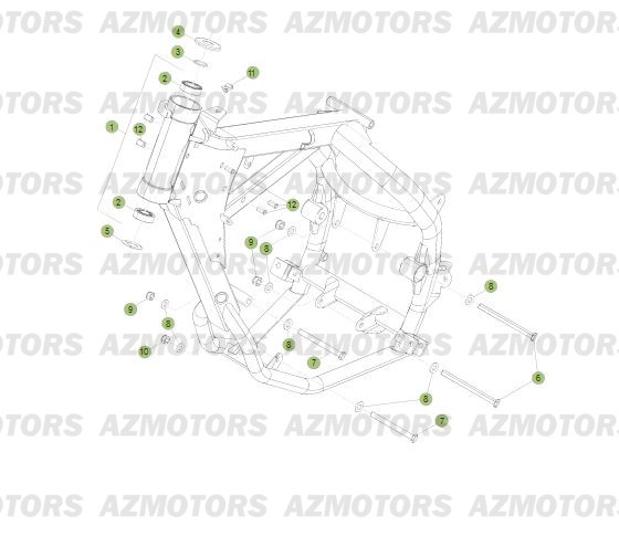 Chassis BETA Pièces Beta RR 125 Enduro 4T - 2015-2014-2013