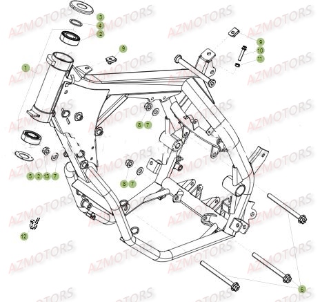 CHASSIS pour 125-RR-LC-17