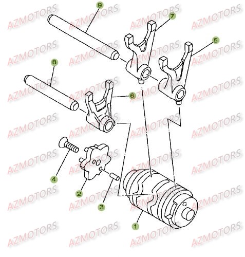 Commande Boite A Vitesses.1 BETA Pièces BETA RR 125 SM 4T - [2007]
