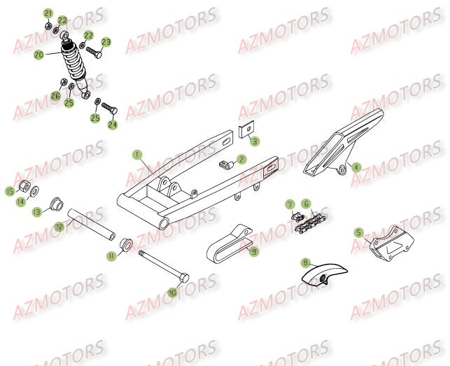 Suspension Arriere BETA Pièces BETA RR 125 SM 4T - [2007]
