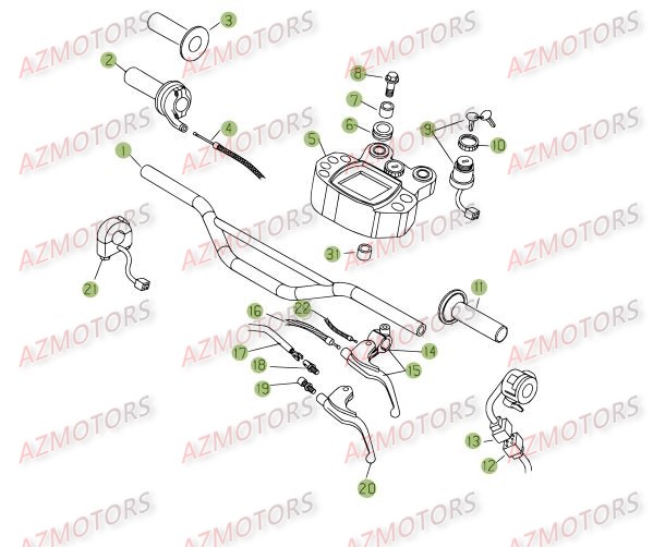COMMANDES   GUIDON BETA 125 SM 08