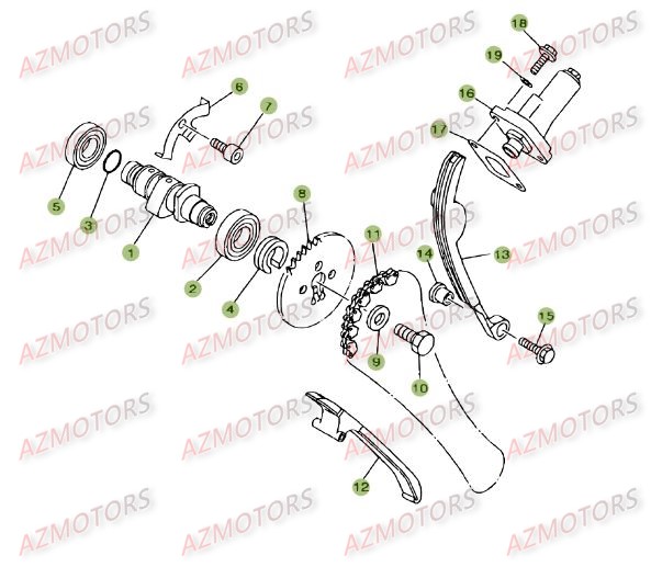 CYLINDRE   CULASSE   DISTRIBUTION 3 BETA 125 SM 08