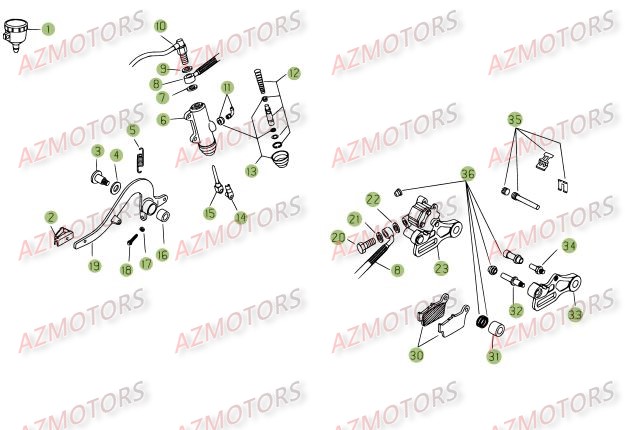 PASTILLES PINCE 25.03067/73 BETA RR 50 RACING 2018 pour FREINS 2 de 125-SM-08