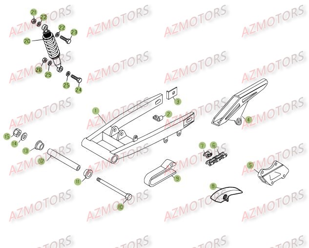 Suspension Arriere BETA Pièces BETA RR 125 SM 4T - [2008]
