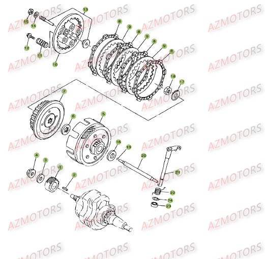 Transmission Principale   Embrayage BETA Pièces BETA RR 125 SM 4T - [2008]
