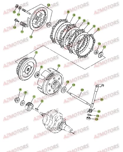 Transmission Principale   Embrayage BETA Pièces BETA RR 125 SM 4T - [2009]
