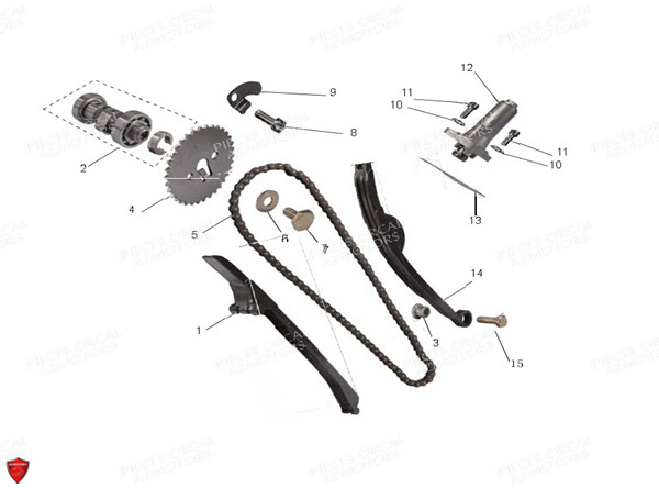 Distribution ORCAL Pièces Orcal ASTOR 125cc EURO5