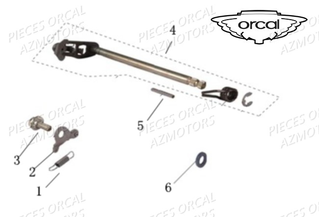 axe de selection ORCAL 125 astor