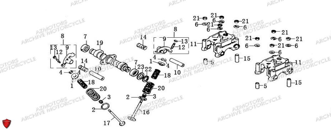 ARBRE A CAME ARCHIVE 250 CAFER RACER AM 70