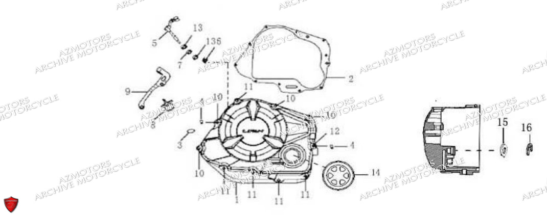 Carter D Embrayage ARCHIVE PIECE ARCHIVE CAFER RACER 250cc AM-70 EURO4