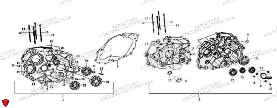 CARTER MOTEUR ARCHIVE MOTO 250 CAFER RACER AM 70