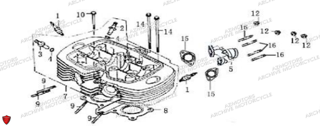 Culasse ARCHIVE MOTO PIECE ARCHIVE CAFER RACER 250cc AM-70 EURO4