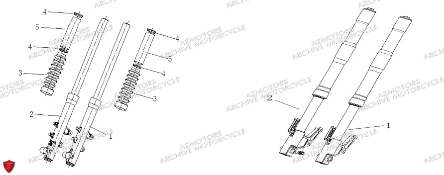 Fourche Cafe Racer Et Scrambler ARCHIVE PIECE ARCHIVE CAFER RACER 250cc AM-70 EURO4