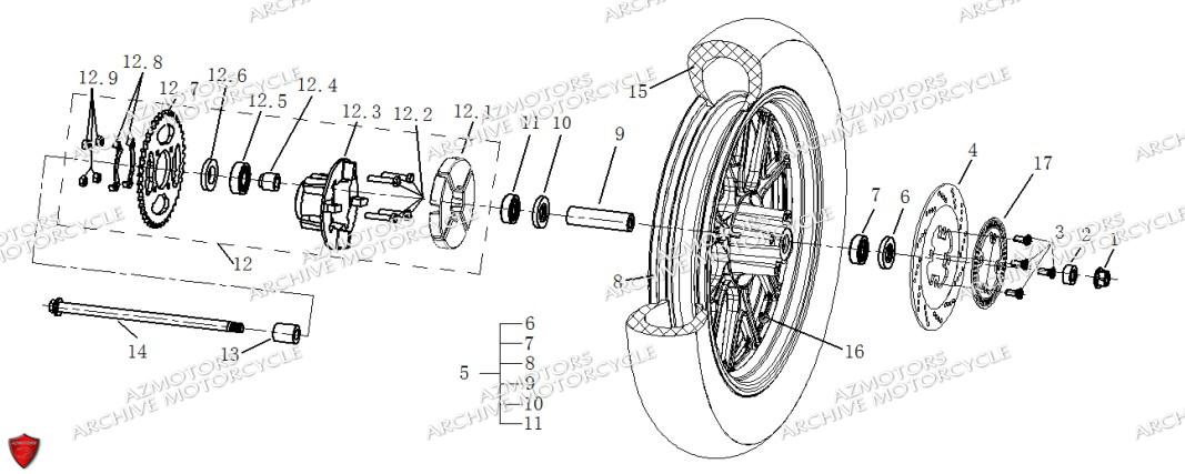 Jante Arriere Cafe Racer ARCHIVE MOTO PIECE ARCHIVE CAFER RACER 250cc AM-70 EURO4