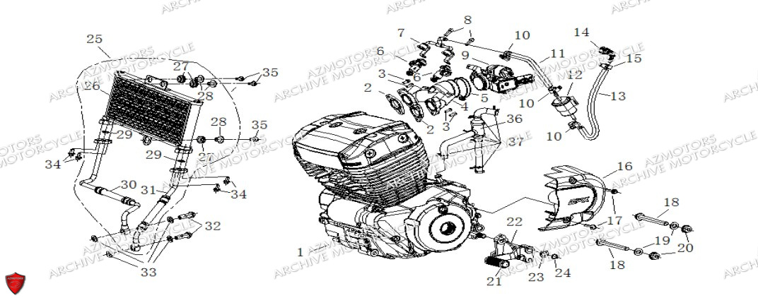 MOTEUR ARCHIVE 250 CAFER RACER AM 70